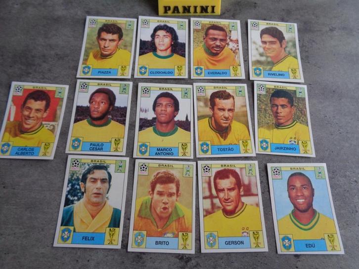 PANINI VOETBAL STICKERS WORLD CUP STORY  WK 1970 13X BRASIL, Verzamelen, Stickers, Ophalen of Verzenden