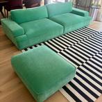 Leonora groene sofa met hocker, Huis en Inrichting, Ophalen, Zo goed als nieuw
