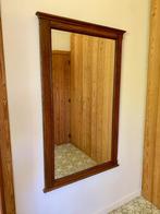 Grote spiegel met houten rand, Ophalen, Gebruikt, 100 tot 150 cm, 75 tot 100 cm
