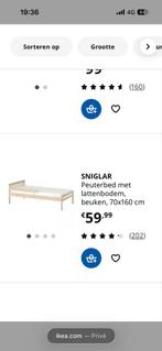Nieuw Peuterbed met nieuwe matras, Matelas, 70 à 85 cm, Comme neuf, Enlèvement