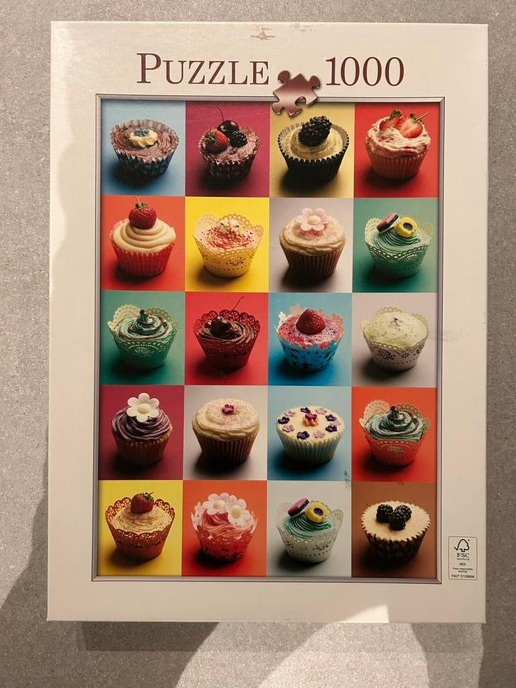 Puzzle 1000 - Cupcakes - 1000st, Hobby en Vrije tijd, Denksport en Puzzels, Nieuw, Legpuzzel, 500 t/m 1500 stukjes, Ophalen of Verzenden