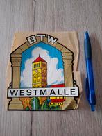 grote decalco sticker Abdij bier Westmalle Trappisten, Ophalen of Verzenden, Gebruikt, Merk