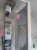 Cabine de douche avec colonne de douche en inox et receveur, Enlèvement, Inox, Robinet