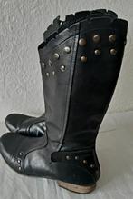 Belles Bottes Noires en Cuir cloutées, Geen Merk, Enlèvement ou Envoi, Comme neuf, Bottes hautes