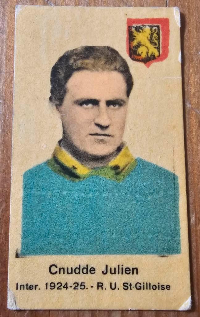 1930s (pre panini) Julien Cnudde Union Saint Gilloise!, Hobby en Vrije tijd, Stickers en Plaatjes, Zo goed als nieuw, Sticker