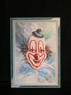 Prachtig ECHT schilderij “The Happy Clown”. Kader 103X75CM, Ophalen
