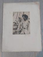 Gravure ancienne signée Victor Hageman 1868-1940, Antiquités & Art, Enlèvement ou Envoi