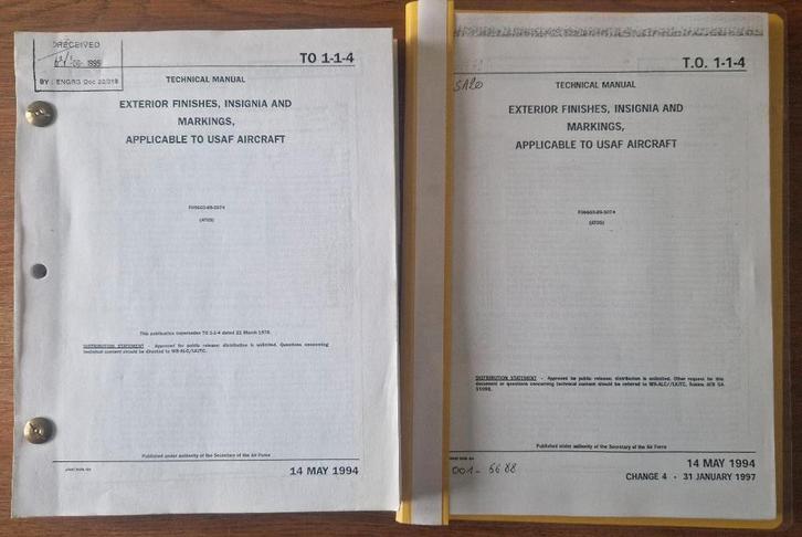 USAF tech handleiding camouflage vliegtuigen 1994, Verzamelen, Militaria | Algemeen, Luchtmacht, Boek of Tijdschrift, Ophalen of Verzenden