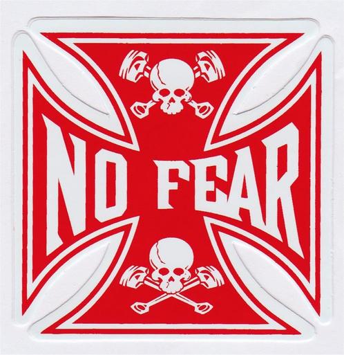 No Fear Iron Cross sticker #9, Collections, Autocollants, Neuf, Envoi