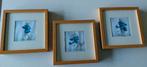 wanddecoratie 3x fotolijst met smurfen, Collections, Schtroumpfs, Enlèvement, Comme neuf, Différents Schtroumpfs, Autres types