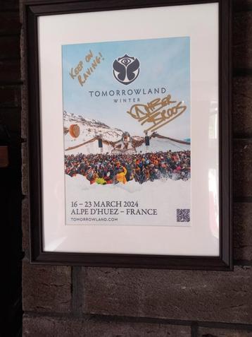 Tomorrowland hiver 2024 : affiche dédicacée par Amber Broos, Enlèvement ou Envoi