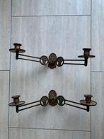 Paar Piano / wand kandelaars, Huis en Inrichting, Woonaccessoires | Kandelaars en Kaarsen, Ophalen, Gebruikt, Brons of Koper, Kandelaar
