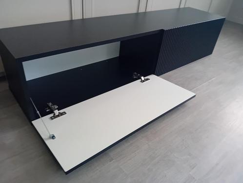 TV meubel zwevend zwart + salontafel zwart, Huis en Inrichting, Kasten |Televisiemeubels, Nieuw, Glas, Ophalen
