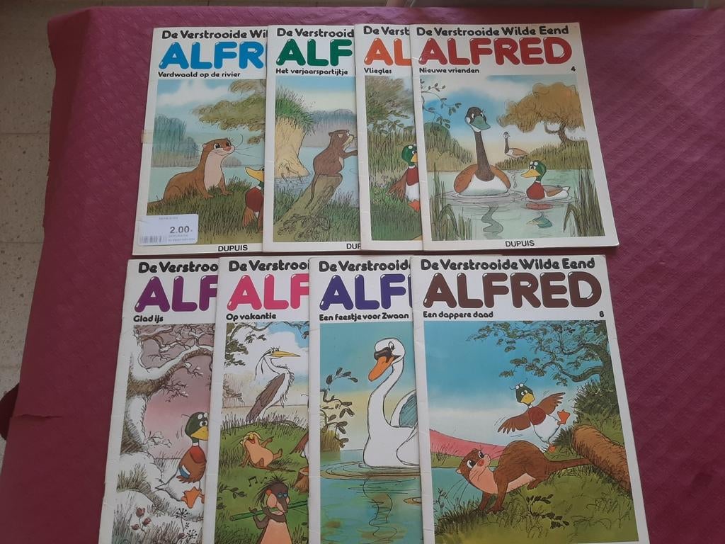 Set van 8 boekjes – De Verstrooide Wilde Eend Alfred, Ophalen of Verzenden, Gelezen