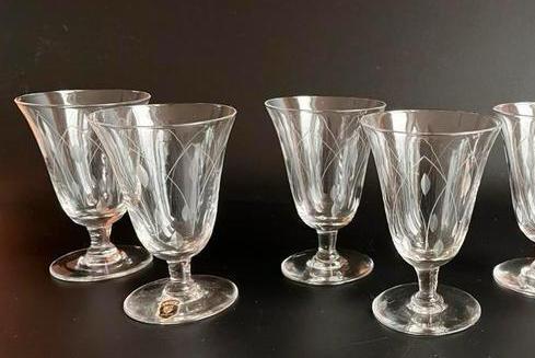4 verres vintage des Verreries Doyen, Antiquités & Art, Antiquités | Verre & Cristal, Enlèvement ou Envoi