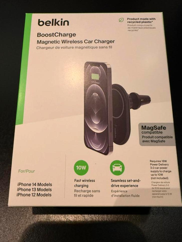 Chargeur de voiture Belkin Charge Magsafe compatible, Autos : Divers, Carkits, Neuf, Enlèvement ou Envoi