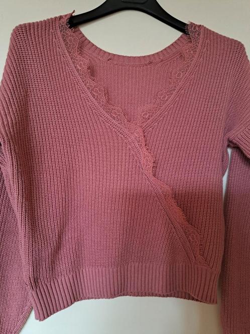 Kleine trui 'Hollister' Maat 38/40, Kleding | Dames, Truien en Vesten, Zo goed als nieuw, Maat 38/40 (M), Roze, Ophalen of Verzenden