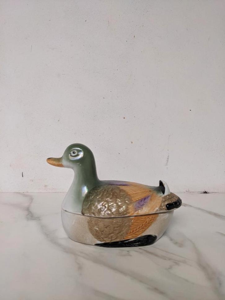 Eend terrine bakje, Huis en Inrichting, Keuken | Servies, Gebruikt, Schaal of Schalen, Keramiek, Ophalen of Verzenden