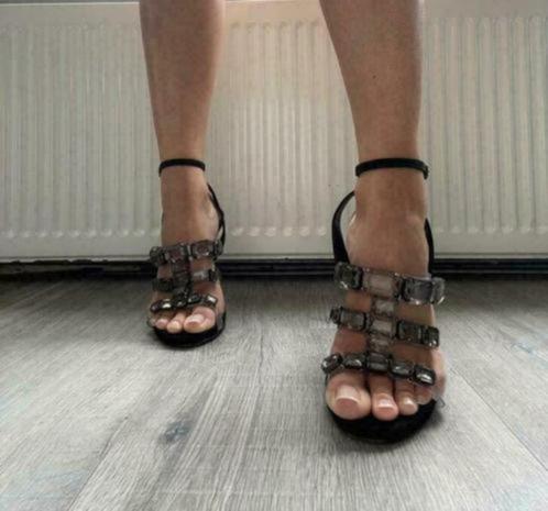 GRATIS VERZENDEN SEXY ZWARTE PARTY FEEST FUIF HAKKEN MT 37, Kleding | Dames, Schoenen, Nieuw, Schoenen met hoge hakken, Zwart