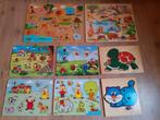 Houten noppenpuzzels, Enlèvement ou Envoi, Comme neuf, 6 mois à 2 ans, 10 à 50 pièces