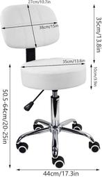 werkkruk met wieltjes | met rugleuning | Nieuw, Overige materialen, -, Verzenden, -