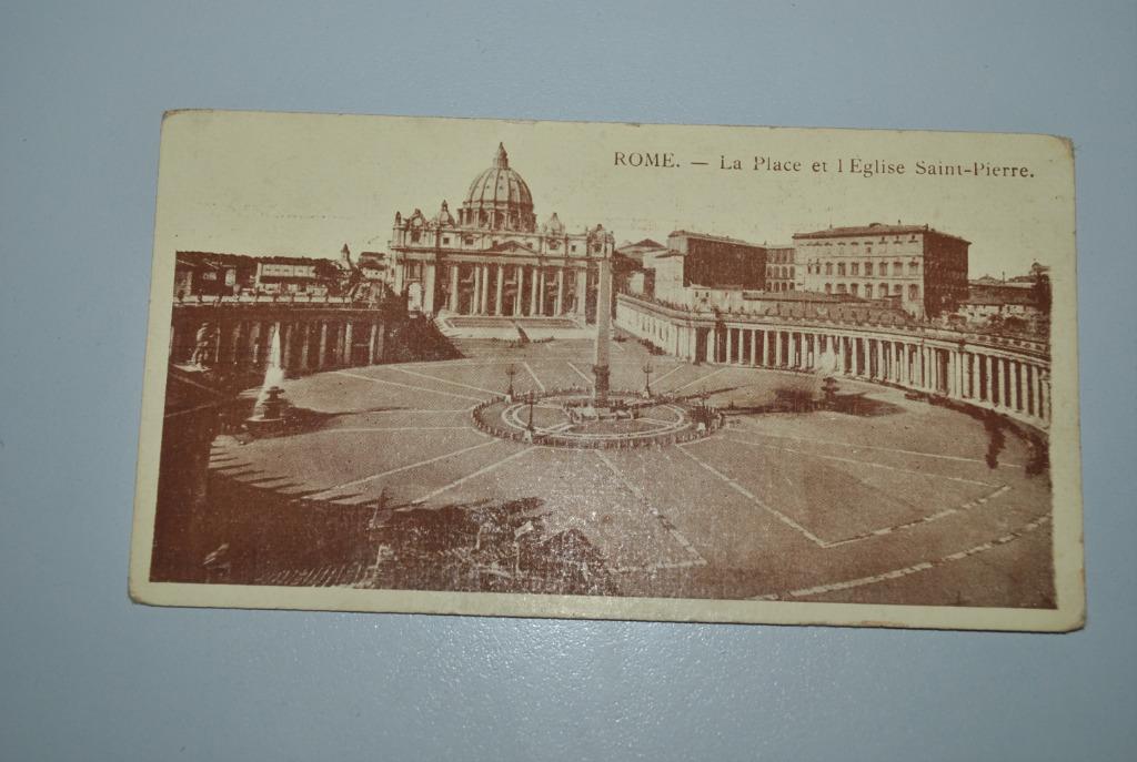 Italie Carte postale Rome/Place Saint-Pierre 7 x 13 cm, Envoi, Italie