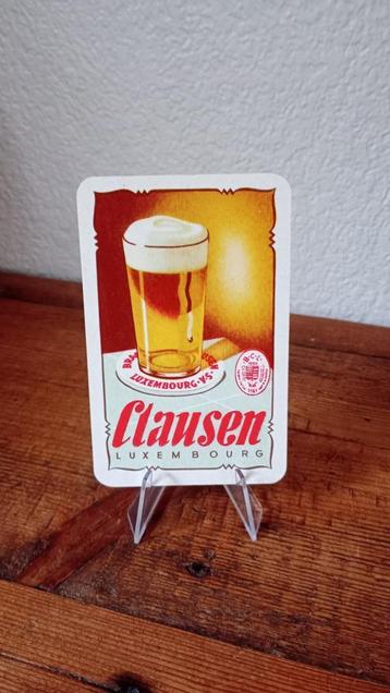 Brasserie bière ancienne carte à jouer Clausen #1