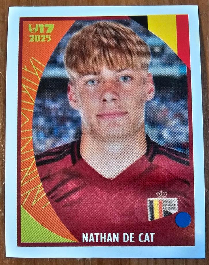 Innova (panini like) #BEL8 U17 Nathan De Cat 1ste sticker!, Hobby en Vrije tijd, Stickers en Plaatjes, Zo goed als nieuw, Sticker