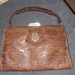 sac en cuir ancien avec miroir original, Utilisé, Enlèvement ou Envoi