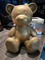 Teddybeer beeld goudkleurig, Zo goed als nieuw, Ophalen