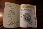 gesigneerde eerste druk strip fc de kampioenen + tekening, Ophalen of Verzenden