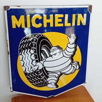 Emaille reclamebord Michelin met zon, klein formaat beschikbaar voor biedingen