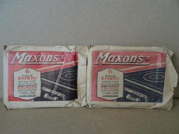 Vintage Maxons's schuurpapier Maxons's Maxons Nieuw 2x 1950