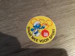 Sticker Smurfen - GB Spaar mee voor sport, Nieuw, Ophalen of Verzenden, Strip of Tekenfilm