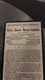 Zuster Bintein 1899-1929, Envoi, Image pieuse