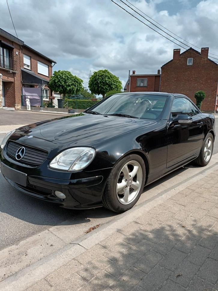 Mercedes slk 200 kompressor, Auto's, Mercedes-Benz, Particulier, SLK, Benzine, Euro 4, Cabriolet, 2 deurs, Zwart, Beige, Leder