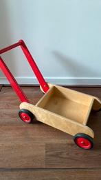 Houten loopwagen, Ophalen, Gebruikt