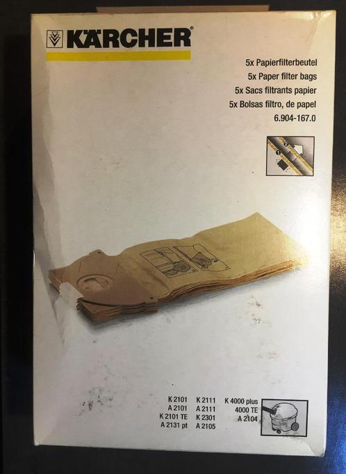 Set van 5 zakken voor stofzuiger KARCHER, HOOVER, Elektronische apparatuur, Stofzuigers, Nieuw, Stofzuiger, Stofzak, Ophalen of Verzenden