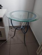 Glazen bijzettafel, Ophalen, Zo goed als nieuw, Glas