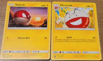 Voltorb (30/73) en Electrode (31/73), Enlèvement ou Envoi, Utilisé, Plusieurs cartes