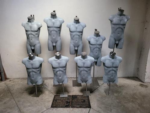 Paspoppen Mannen op voet met nekbevestiging en Verstelbaar, Hobby en Vrije tijd, Naaien en Fournituren, Zo goed als nieuw, Paspop