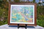 reproduction papier encadrée fleur de printemps a giverny, Huis en Inrichting, Woonaccessoires | Lijsten, Minder dan 50 cm, Gebruikt