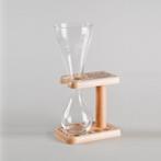 Kwak glas met houten houder, Verzamelen, Ophalen, Zo goed als nieuw, Bierglas