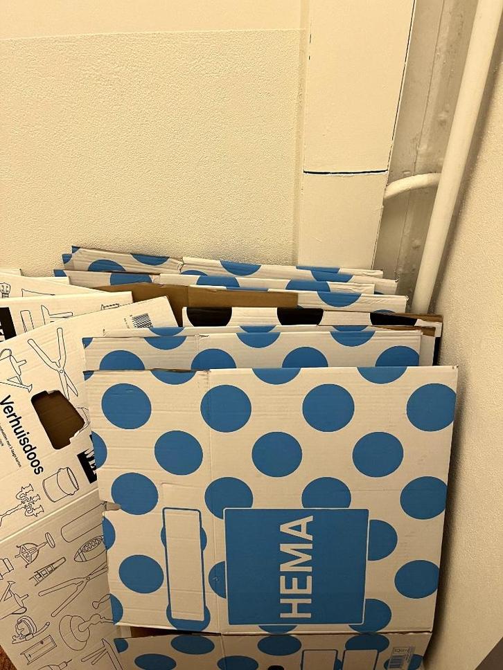 verhuisdozen HEMA, Doe-het-zelf en Bouw, Kratten en Dozen, Gebruikt, Doos, Opvouwbaar, Ophalen