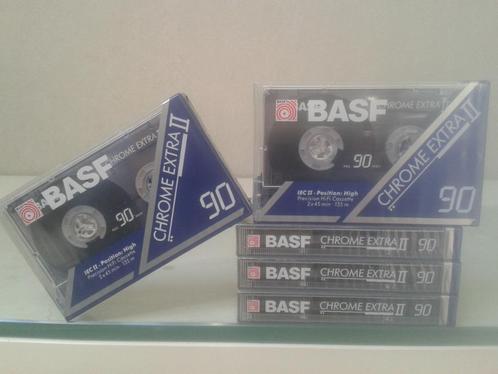 5 NIEUW, BASF CHROME EXTRA II 90 cassettebandjes ., Cd's en Dvd's, Cassettebandjes, Nieuw in verpakking, Ophalen of Verzenden