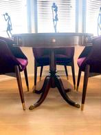 Antieke Engelse tafel met ingelegd leer, Ophalen