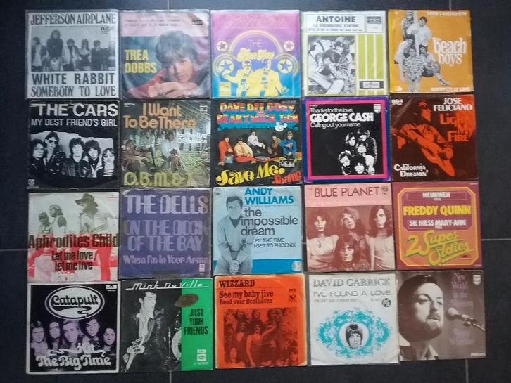 Lot Vinyl singeltjes jaren 60/70, Cd's en Dvd's, Vinyl Singles, Gebruikt, Single, Pop, 7 inch, Ophalen of Verzenden