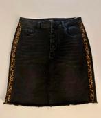 Zwarte jeansrok met details leopard - mt 38, Maat 38/40 (M), Only, Zwart, Ophalen of Verzenden