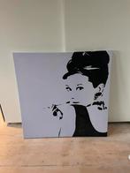 Canvas Audrey Hepburn, Antiek en Kunst, Kunst | Schilderijen | Modern, Ophalen