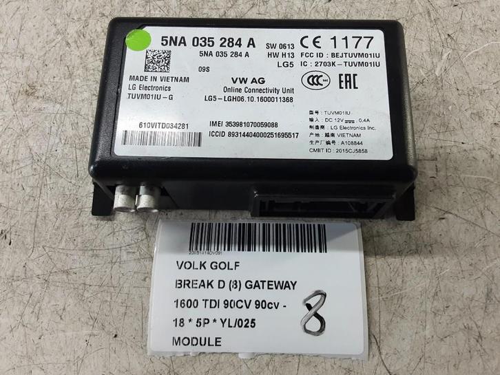 UNITE ELECTRONIQUE Golf VII Variant (AUVV) (5NA035284A), Autos : Pièces & Accessoires, Électronique & Câbles, Volkswagen, Utilisé